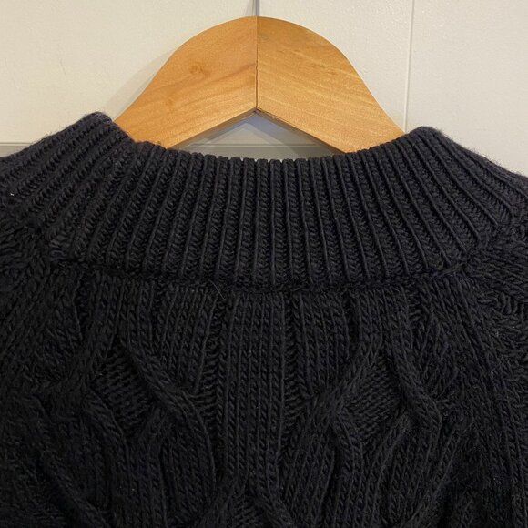 COS Cable-Knit Wool Sweater in Navy - Picture 6 of 9